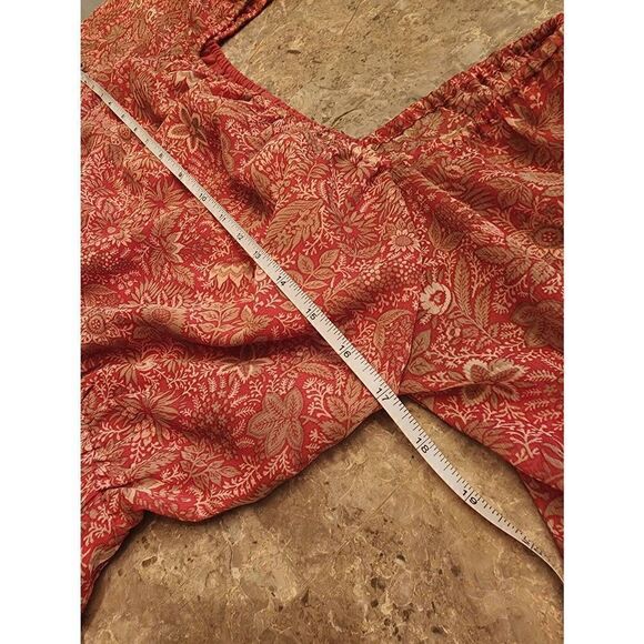 Banana Republic fall vibes square neck tiered dress size small - Picture 6 of 10